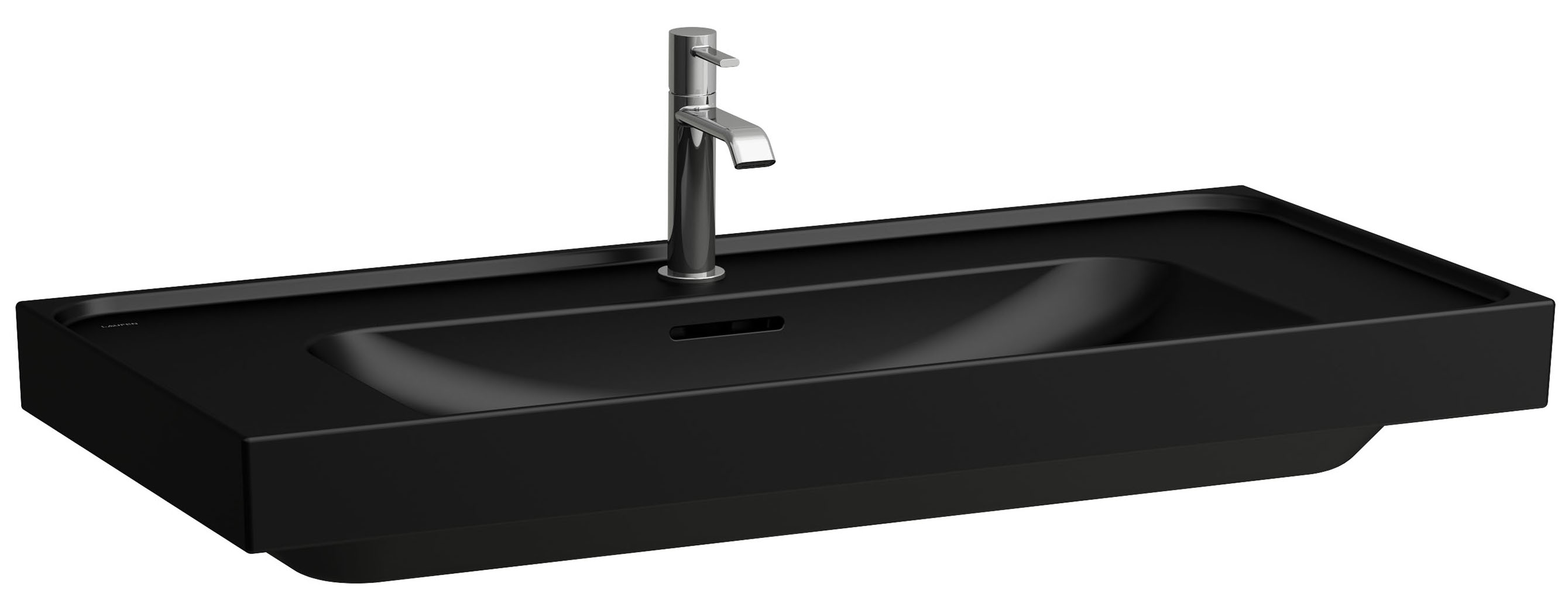 Laufen Meda umywalka 100x46 cm prostokątna ścienna czarny mat H8161197161041