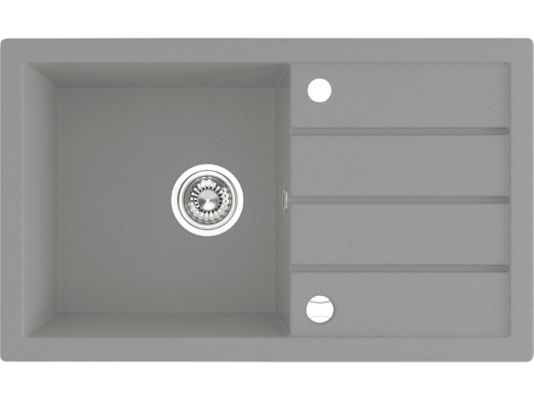 Laveo Trzynastka zlewozmywak granitowy 79x48 cm szary/grafitowy/onyx SBP511T