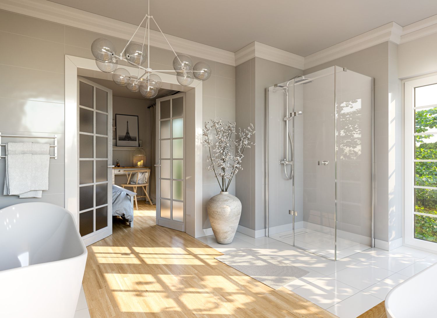 Sea-Horse Creative kabina prysznicowa 90x80 cm prostokątna chrom połysk/szkło przezroczyste BKP248T08/09L