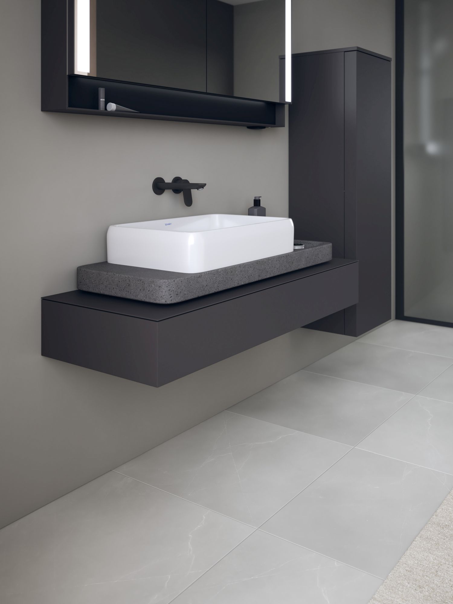 Duravit Qatego konsola podumywalkowa 120x47x17 cm grafitowa QA4699049490000