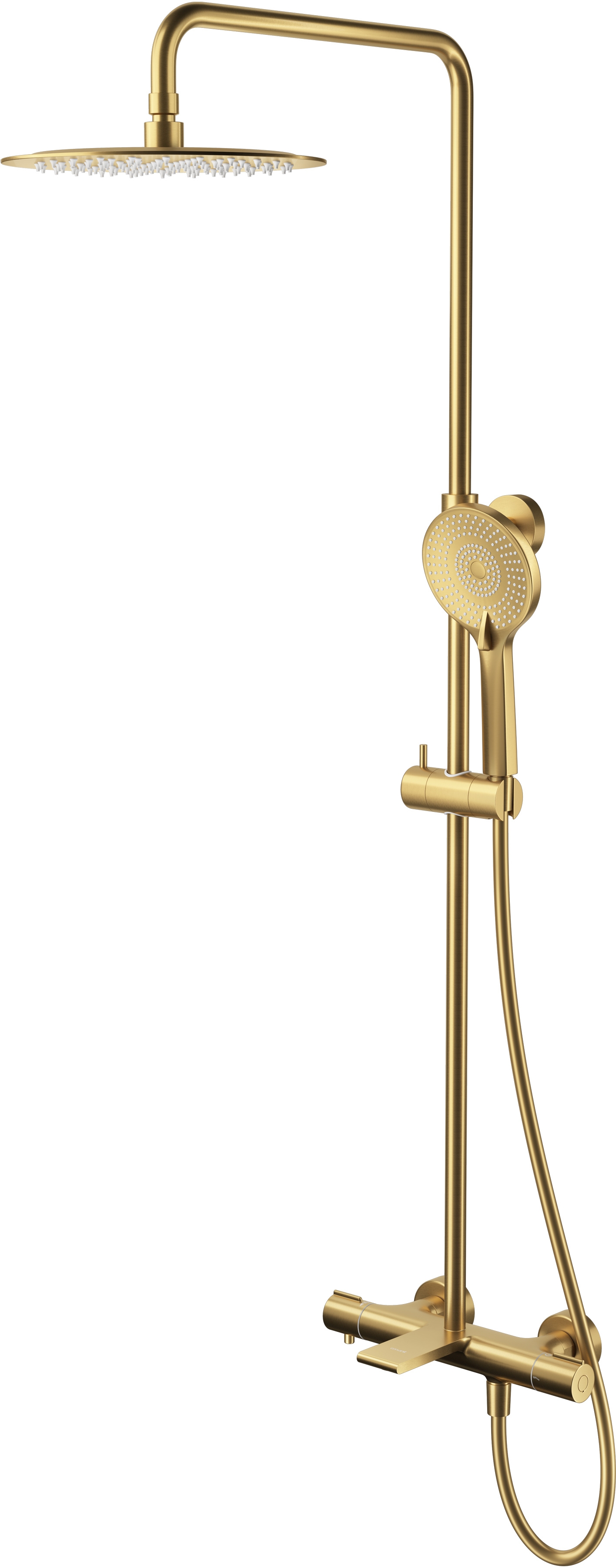 Cersanit Virgo zestaw wannowo-prysznicowy ścienny termostatyczny z deszczownicą złoty S951-864 - Wysyłka w 24h