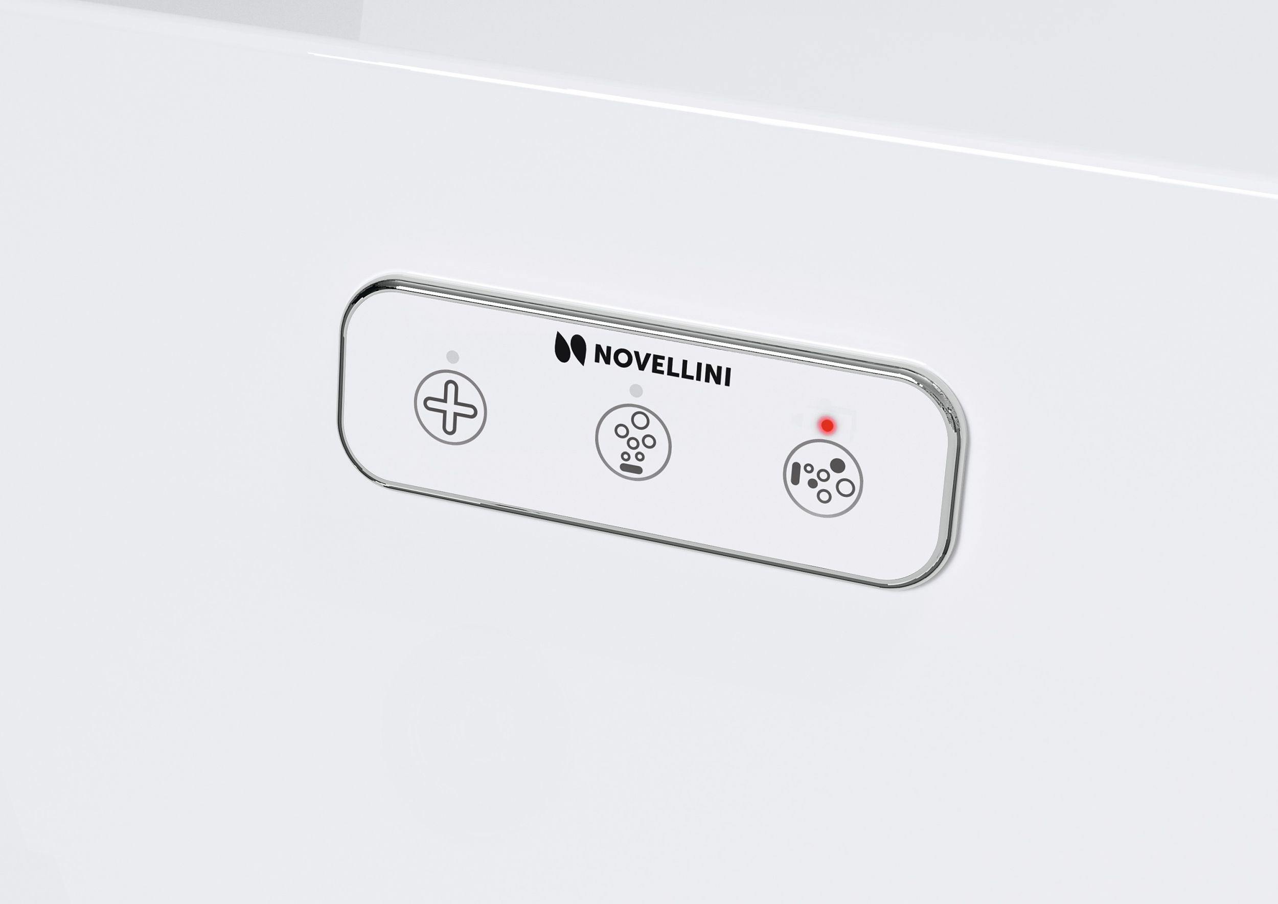 Novellini Calos 2.0 wanna prostokątna 170x70 cm z hydromasażem wodno-powietrznym Hydro Plus z obudową przednią Wenge/biała ...