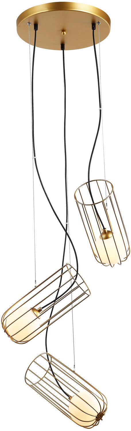 Italux Coco lampa wisząca 3x25 W złota MDM-3941/3GD