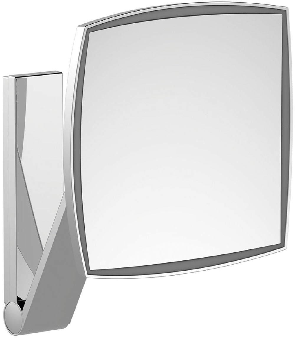 Keuco Cosmetic mirrors lusterko kosmetyczne 20x31 cm prostokątne z oświetleniem nikiel szczotkowany 17613059003