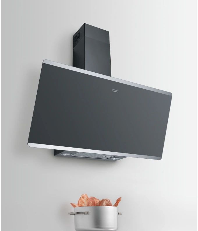 Franke Evo Plus FPJ 925 V BK/SS okap kuchenny 90 cm przyścienny stal szlachetna/szkło czarne 330.0528.067