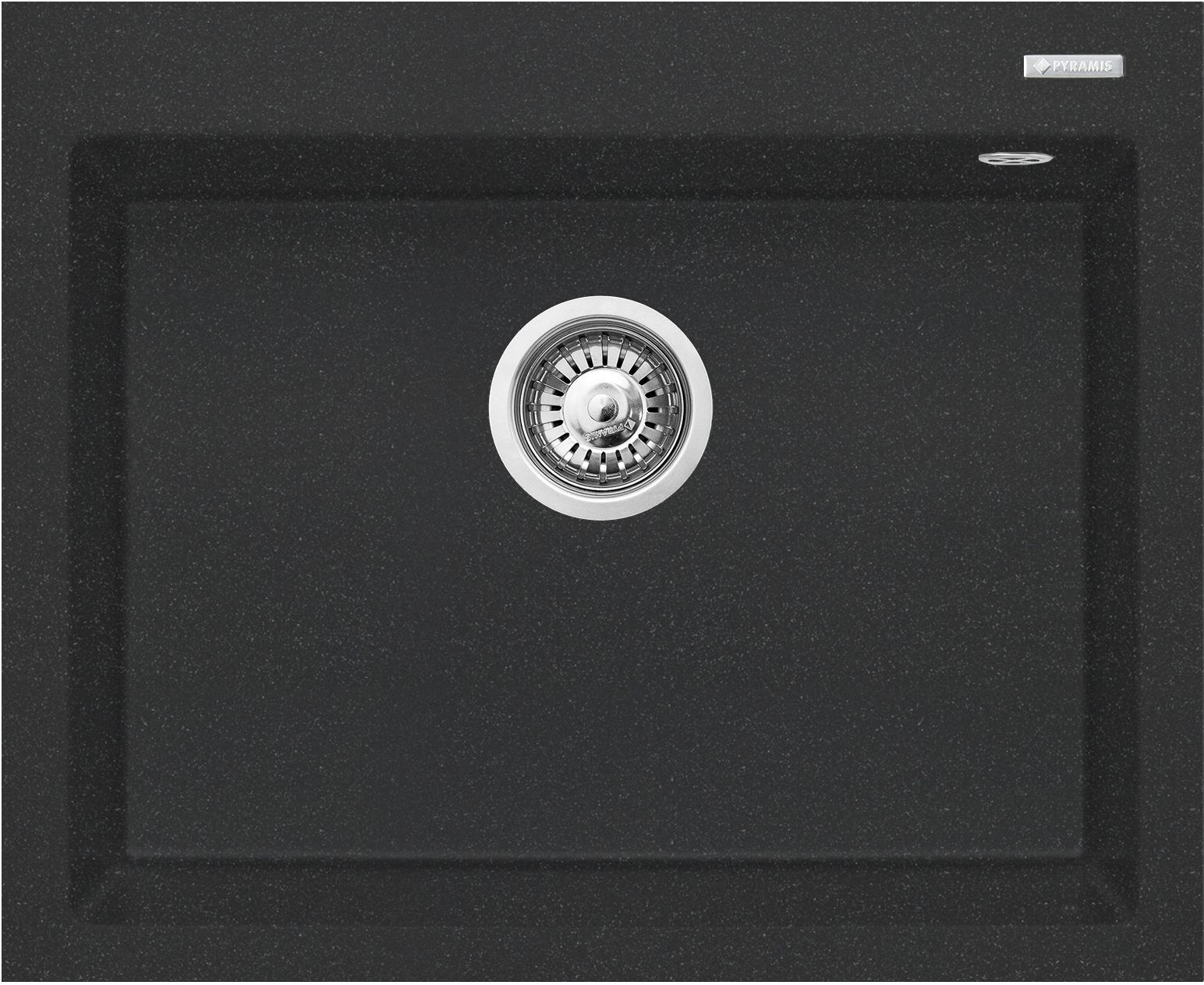 Pyramis Istros zlewozmywak granitowy 61x50 cm czarny 070186812