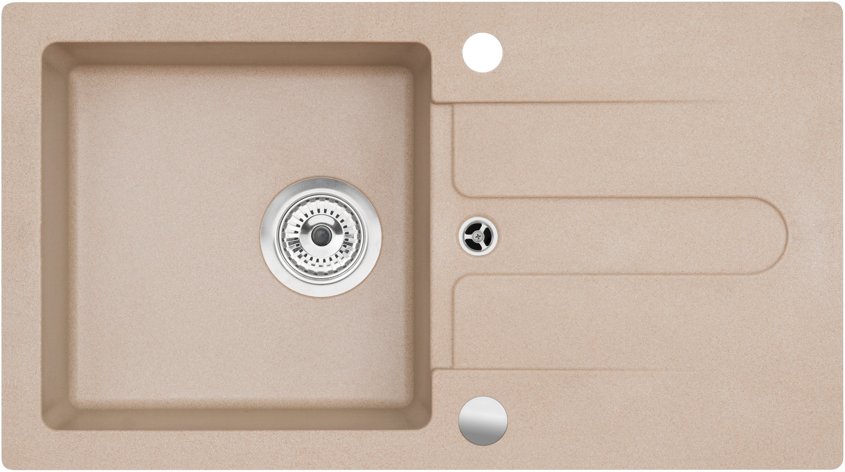 Genesis Cancan zlewozmywak granitowy 75x42 cm beżowy 9703355