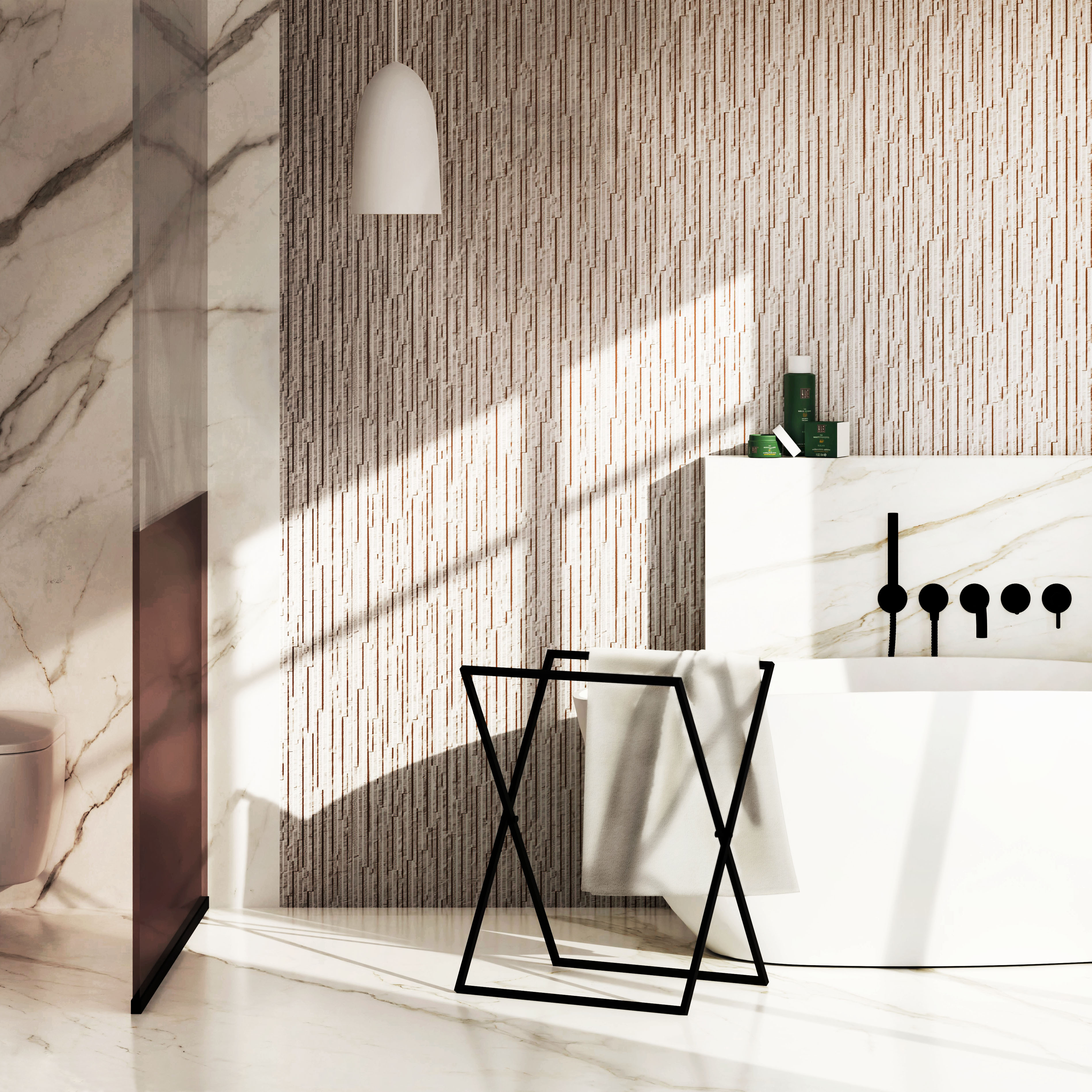 Baltica Design Birk wieszak na ręczniki 60 cm stojący czarny