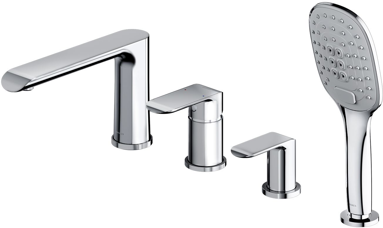 Omnires Sacramento bateria wannowo-prysznicowa 4-otworowa chrom SC2332XCR