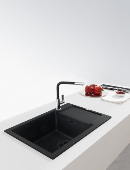 Franke Maris zlewozmywak granitowy 78x50 cm czarny 114.0693.520