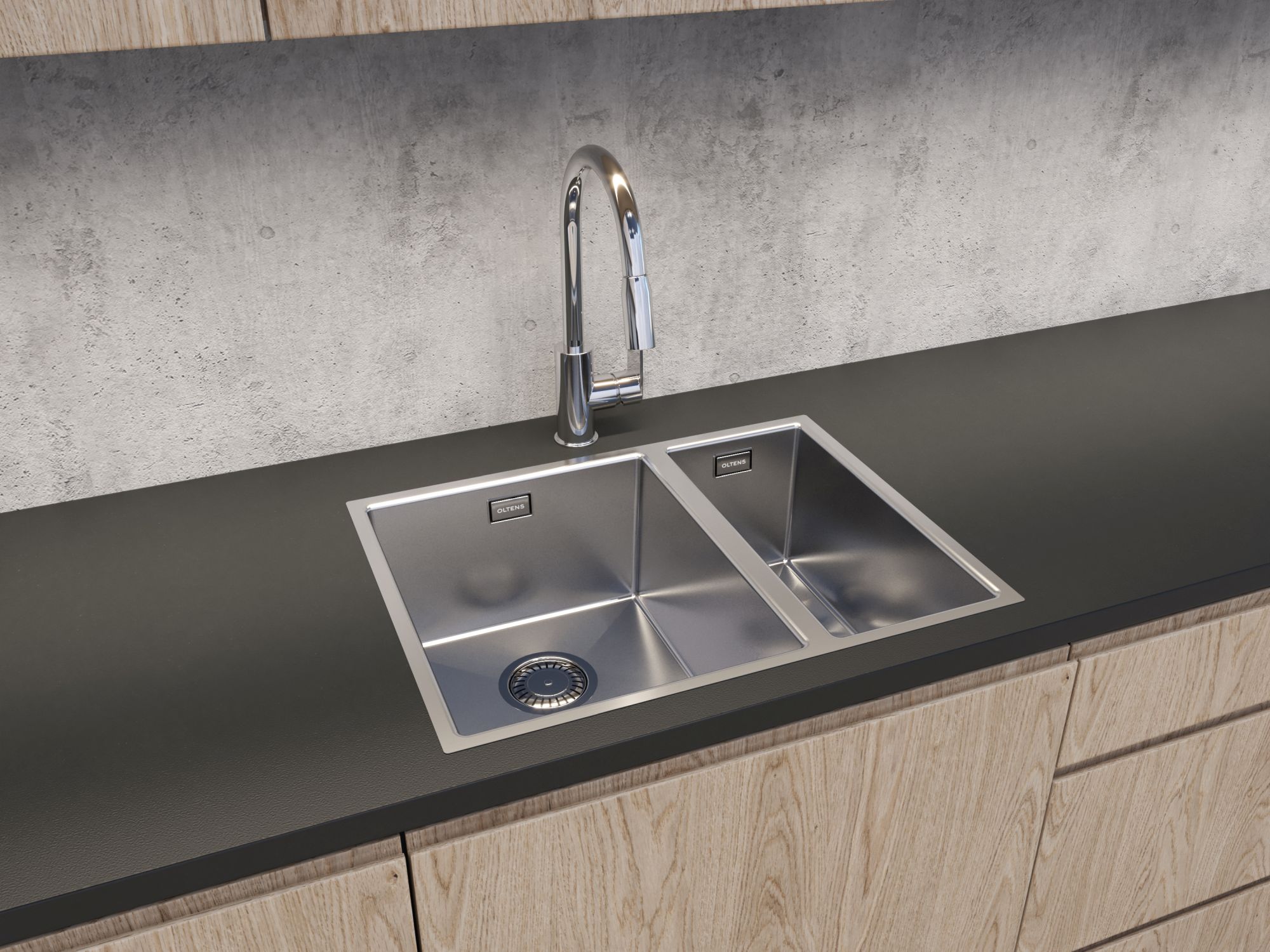 Oltens Stalvask zlewozmywak stalowy 58x44 cm stal 71200100 - Wysyłka w 24h