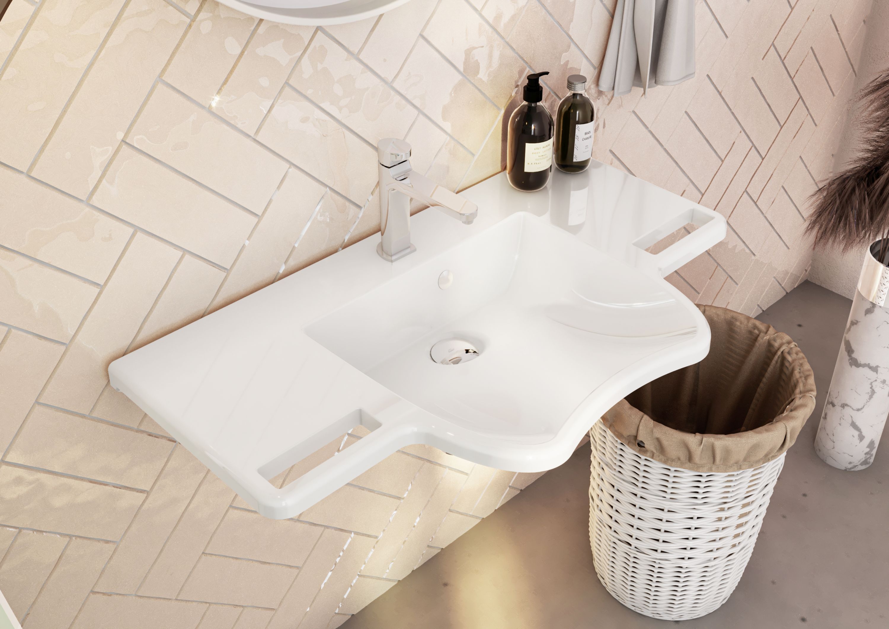 Miraggio Krakow umywalka 80x45,4 cm ścienna biały połysk 0000203