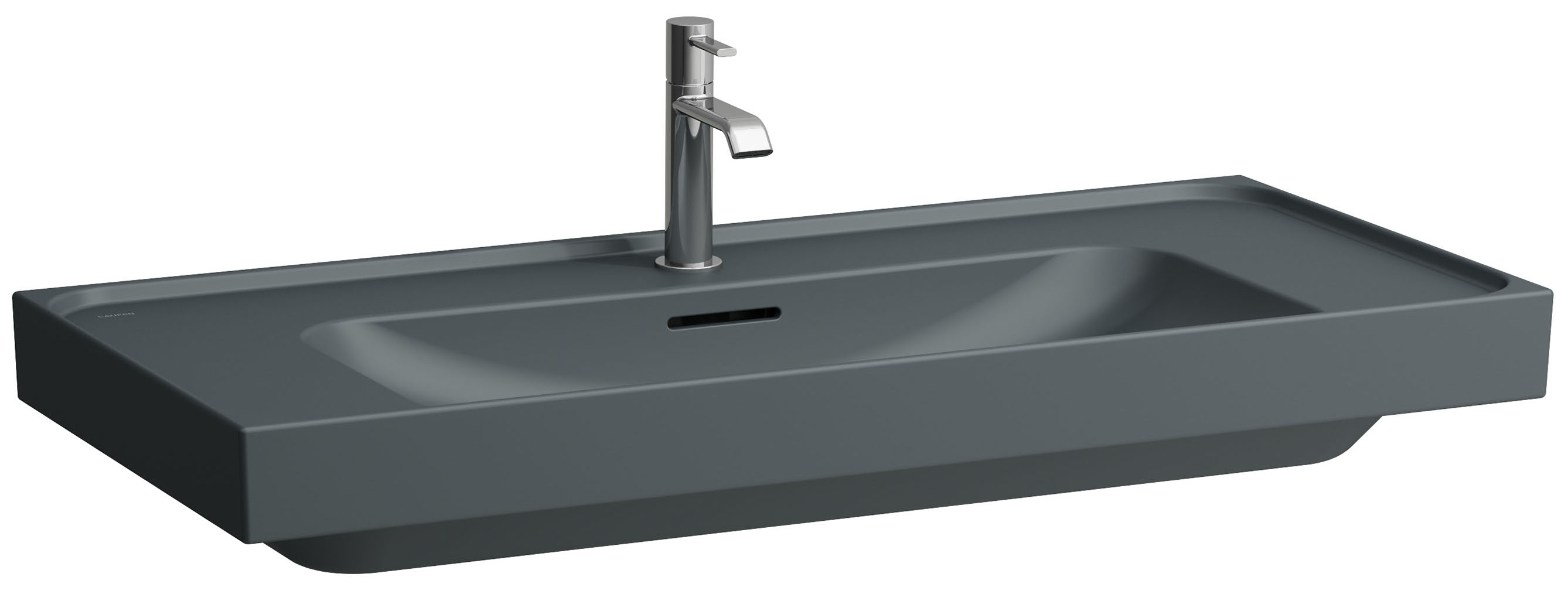 Laufen Meda umywalka 100x46 cm prostokątna ścienna-meblowa grafit mat H8101197581041