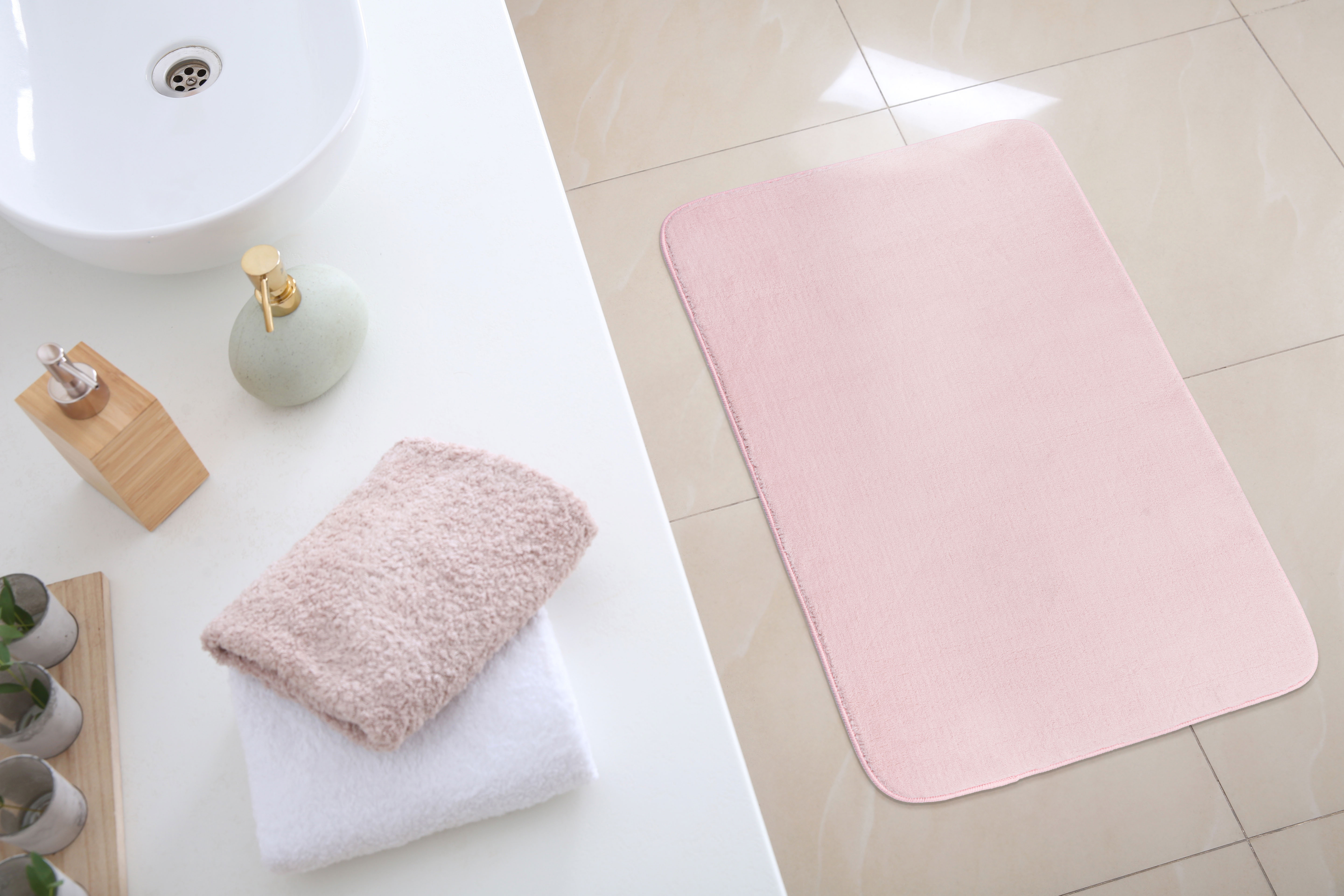 Multi-Decor Teddy dywanik łazienkowy 80x50 cm prostokątny różowy 508353