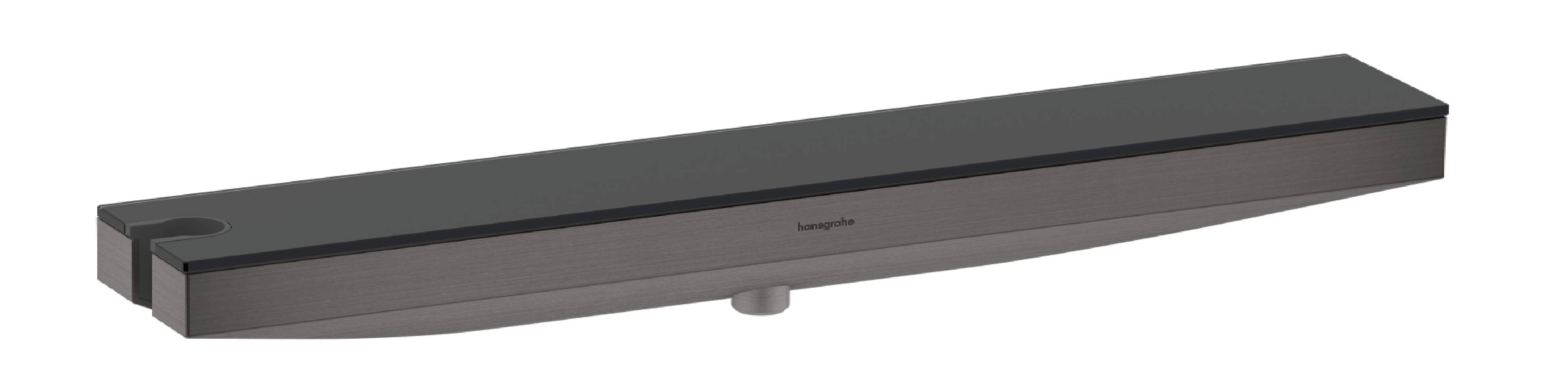 Hansgrohe Rainfinity Fixfit Porter 500 przyłącze węża prysznicowego z uchwytem i półką czarny chrom szczotkowany 26843340