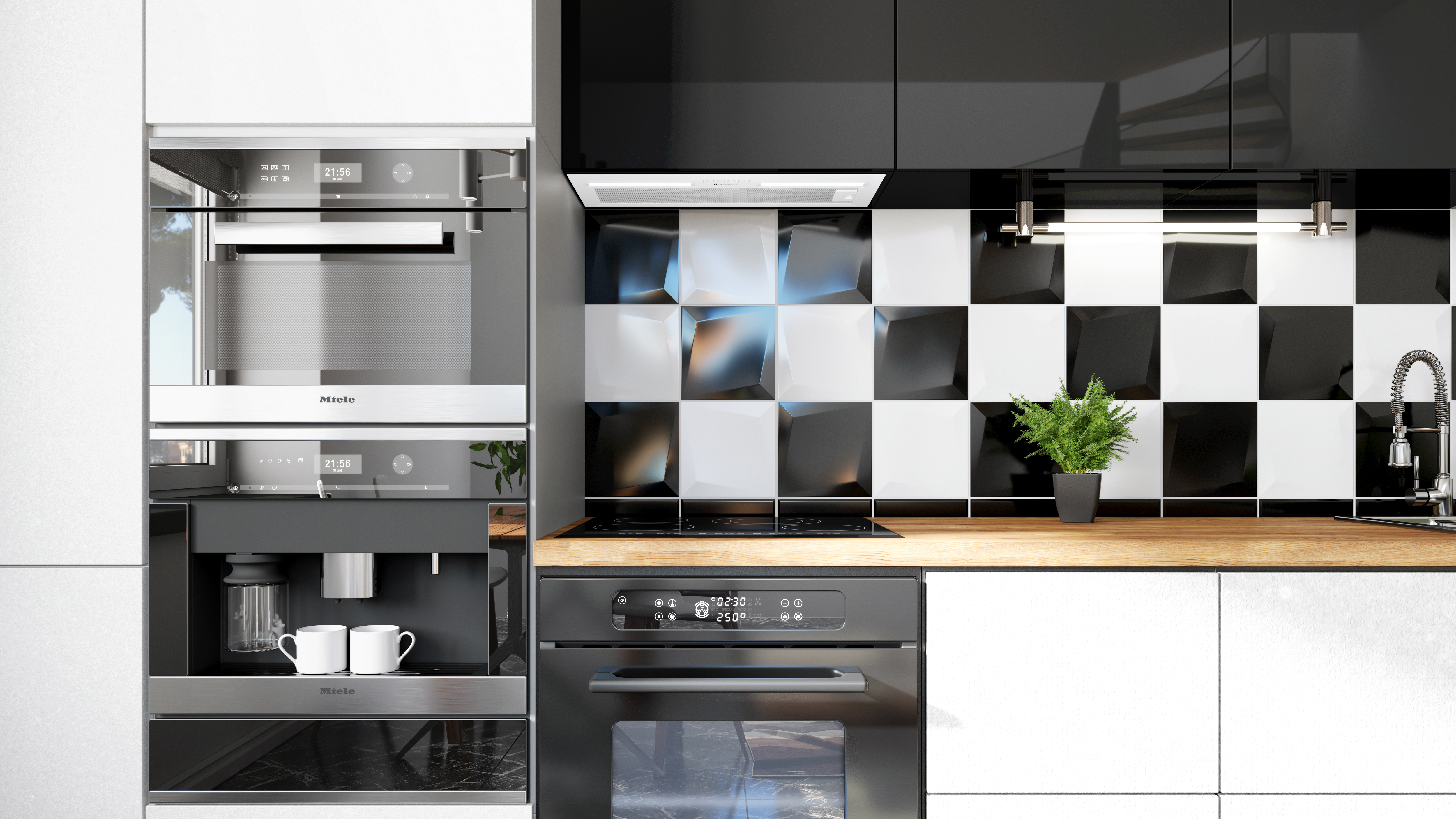 Globalo Design Hadario okap kuchenny 59,6 cm podszafkowy biały HADARIO_60_2_WHITE - Wysyłka w 24h