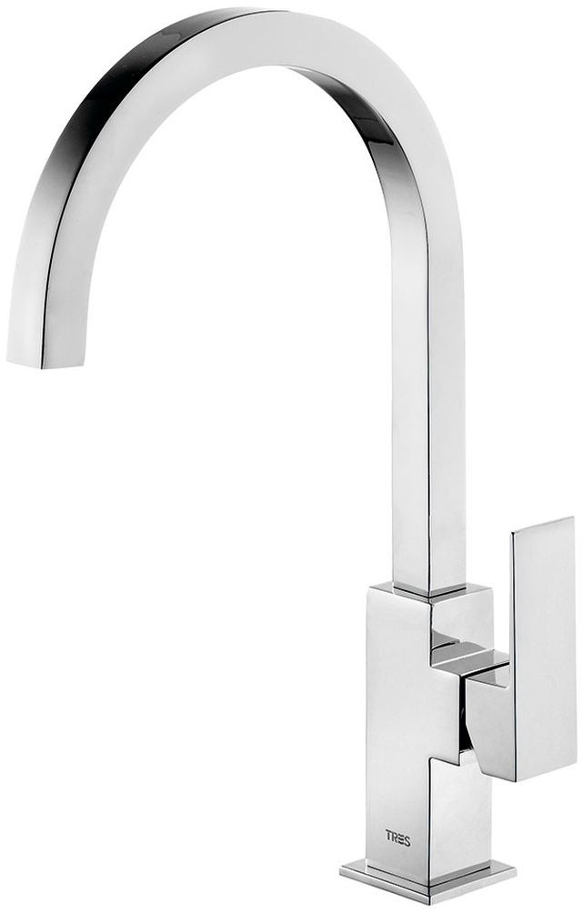 Tres Cuadro-Tres bateria umywalkowa stojąca wysoka chrom 1.06.607