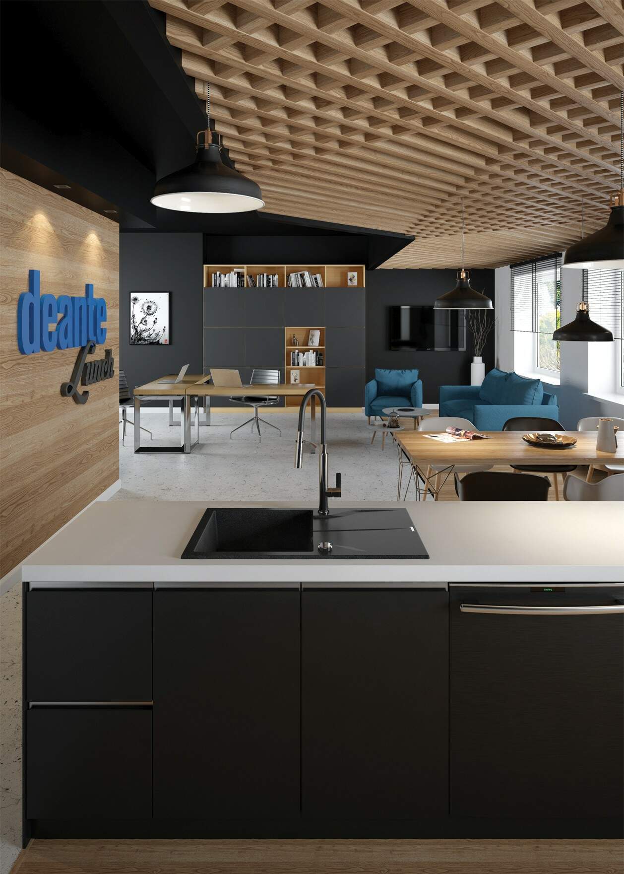 Deante Andante zlewozmywak granitowy 78x49 cm wpuszczany grafitowy metalik ZQNG113