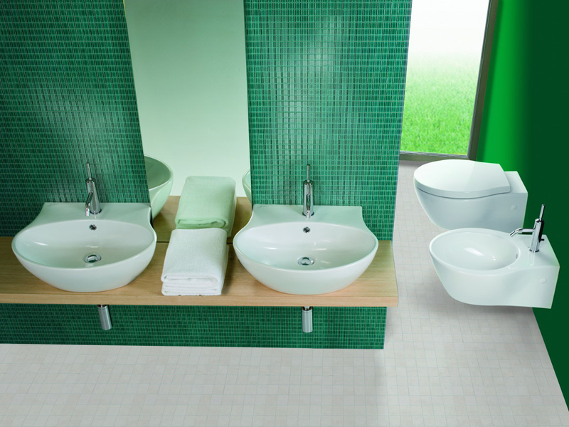 Hatria Nido umywalka 62x47 cm ścienna półokrągła biała Y0R401