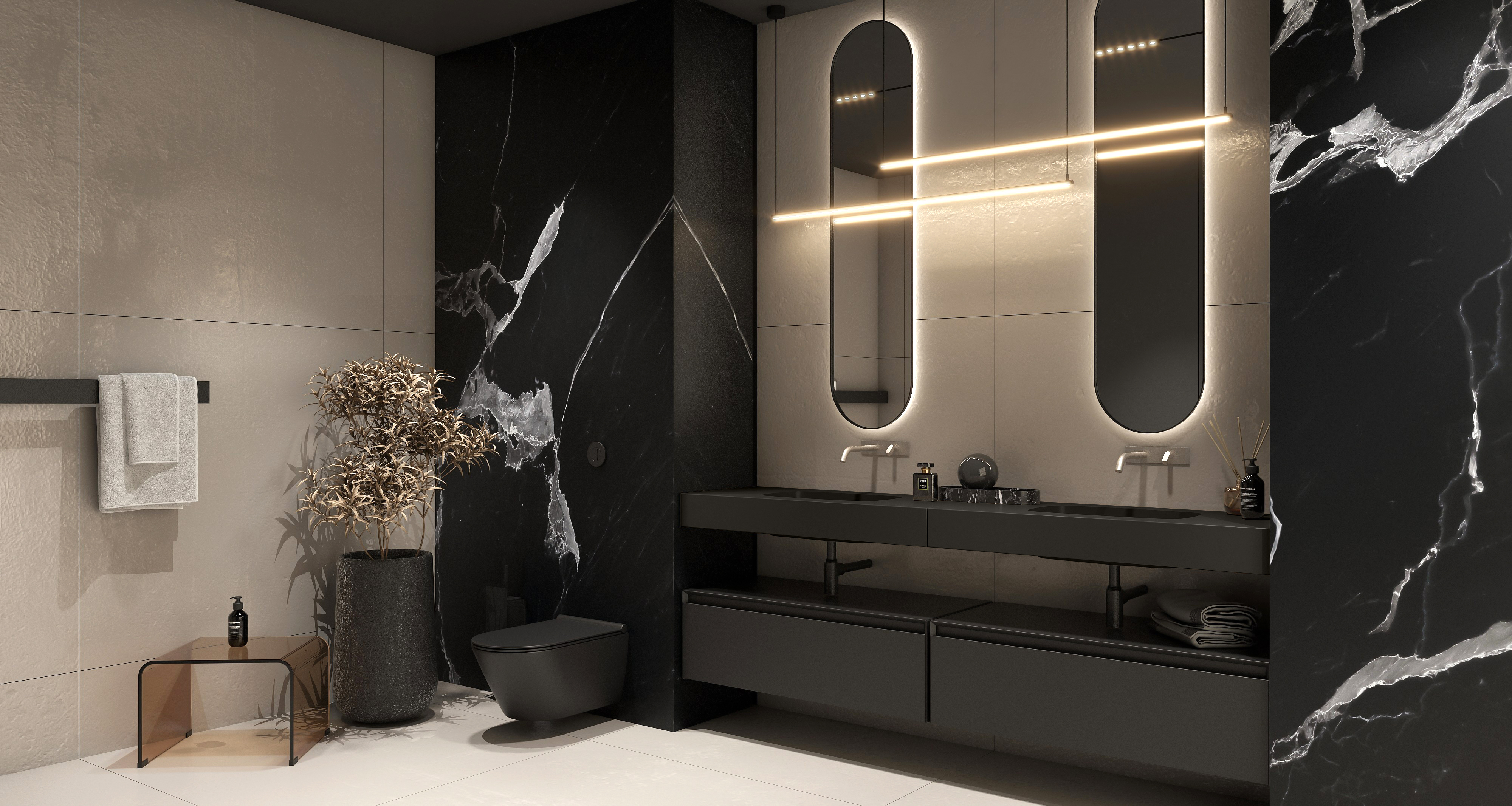 Elita Dimple umywalka 100,8x46 cm prostokątna ścienna black matt RE041000027160