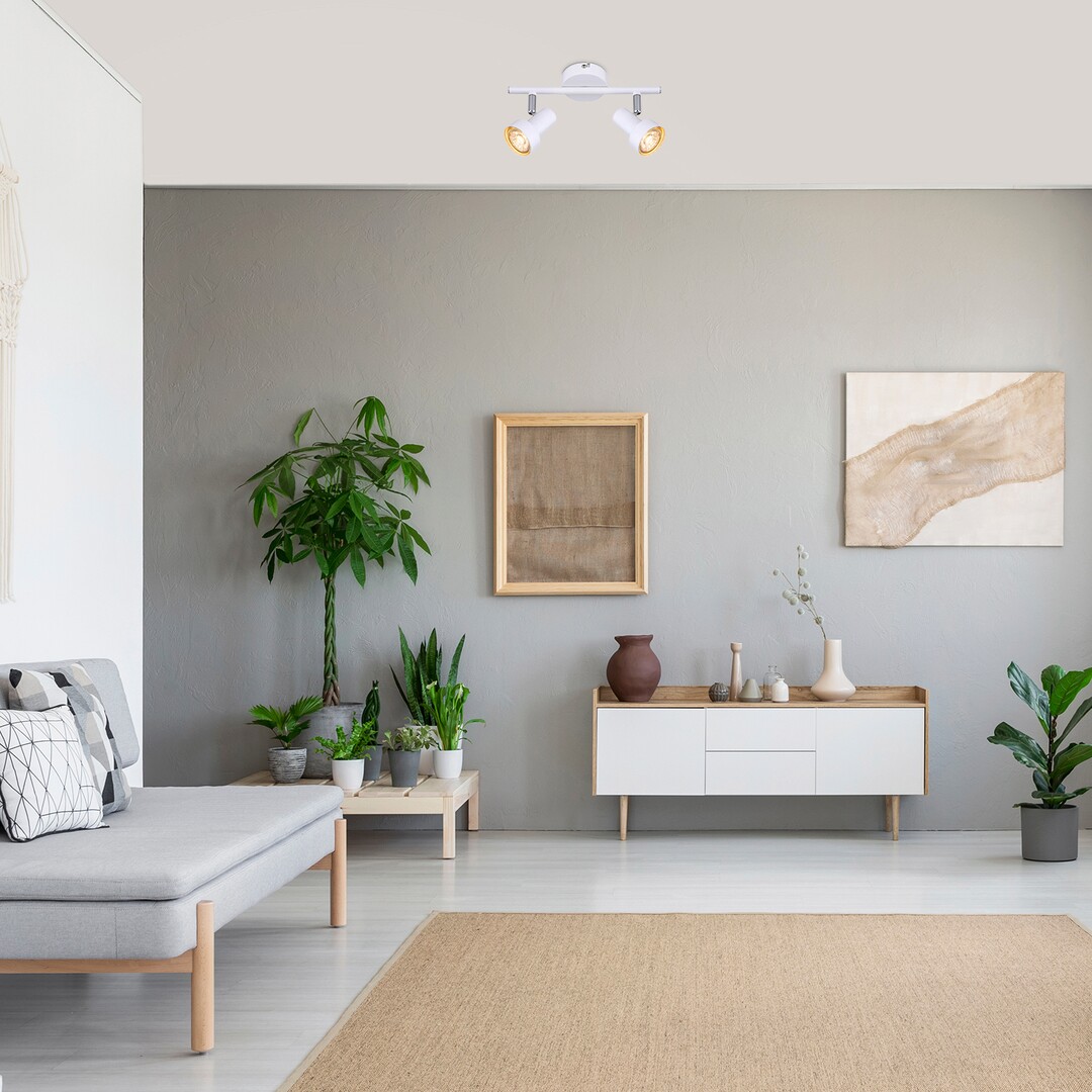 Rabalux Konrad lampa podsufitowa 2x50 W biała mat 5355