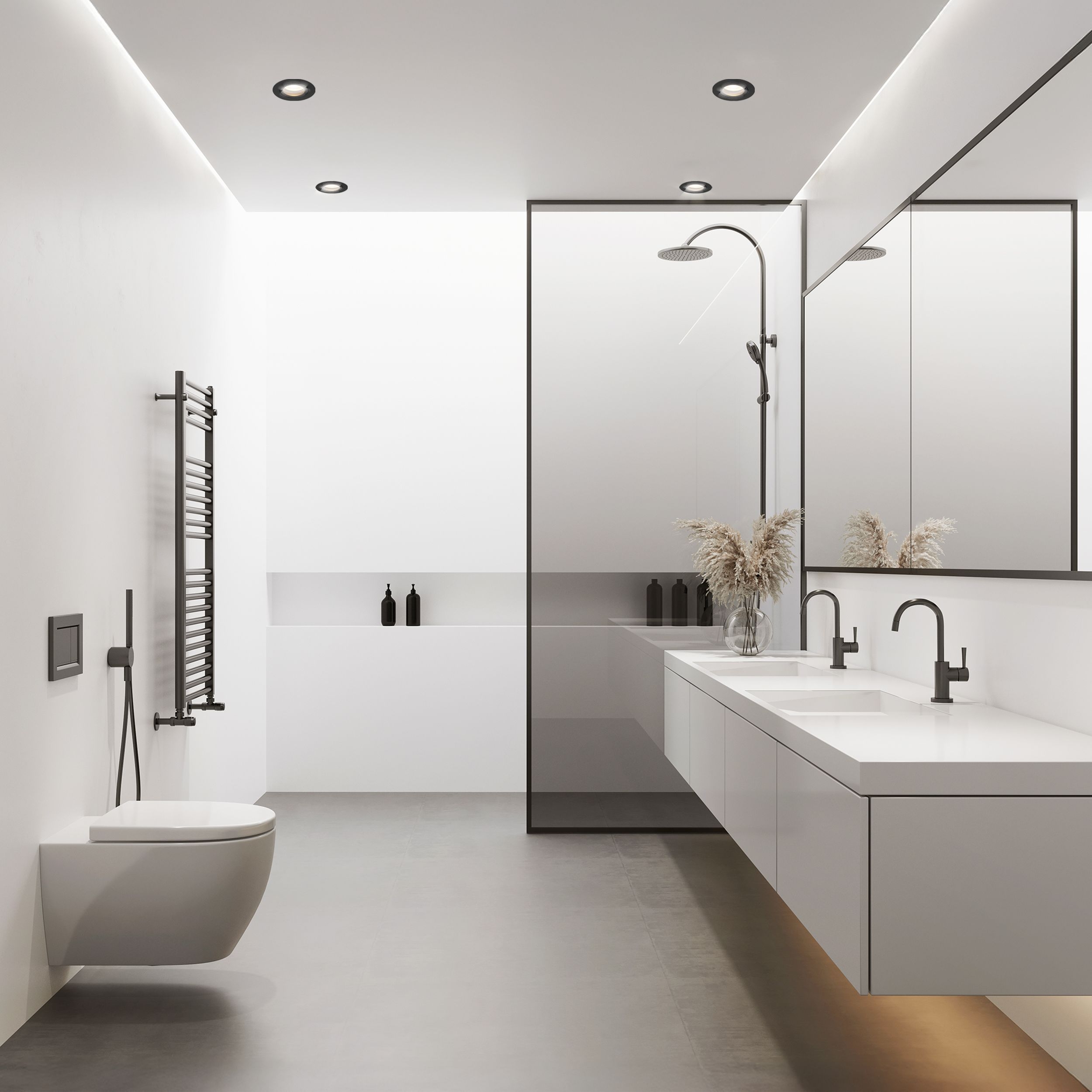 TK Lighting Aura lampa do zabudowy 1x10 W czarna 10571