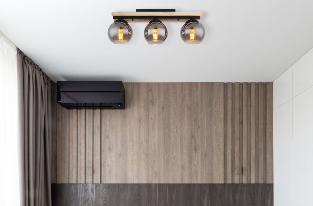 Globo Lighting Conni lampa podsufitowa 3x25W czarny mat/brąz/przydymiony 15569-3D