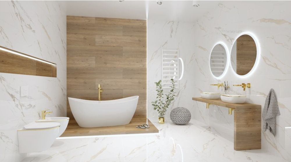 LaVita Modena wanna wolnostojąca 170x78 cm owalna biały połysk