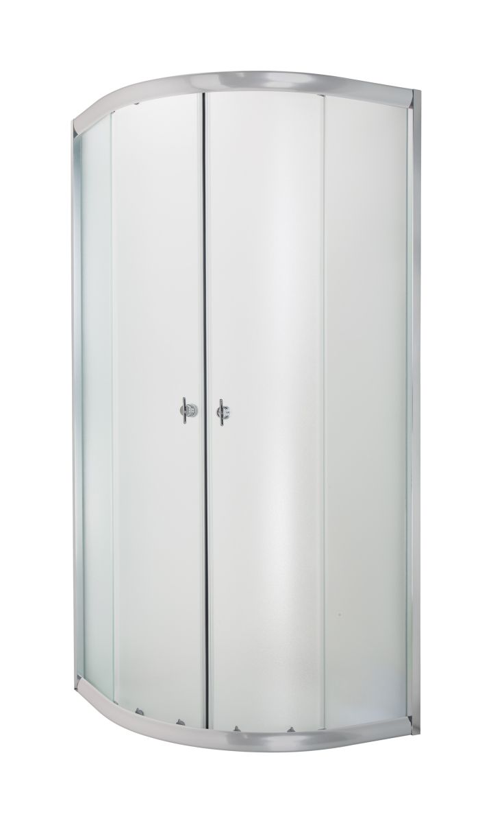 Invena Marbella kabina prysznicowa 80x80 cm półokrągła chrom/szkło mrożone AK-46-181