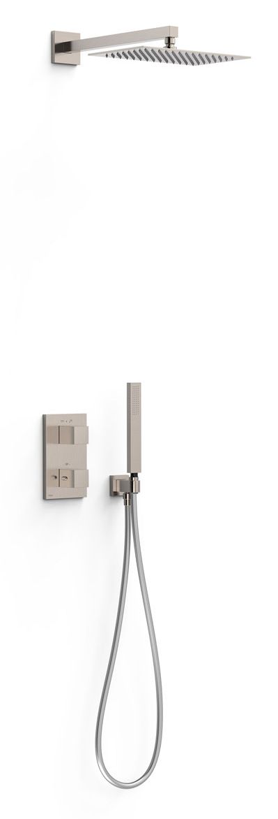 Tres Therm-Box zestaw prysznicowy podtynkowy termostatyczny z deszczownicą stal 20225054AC