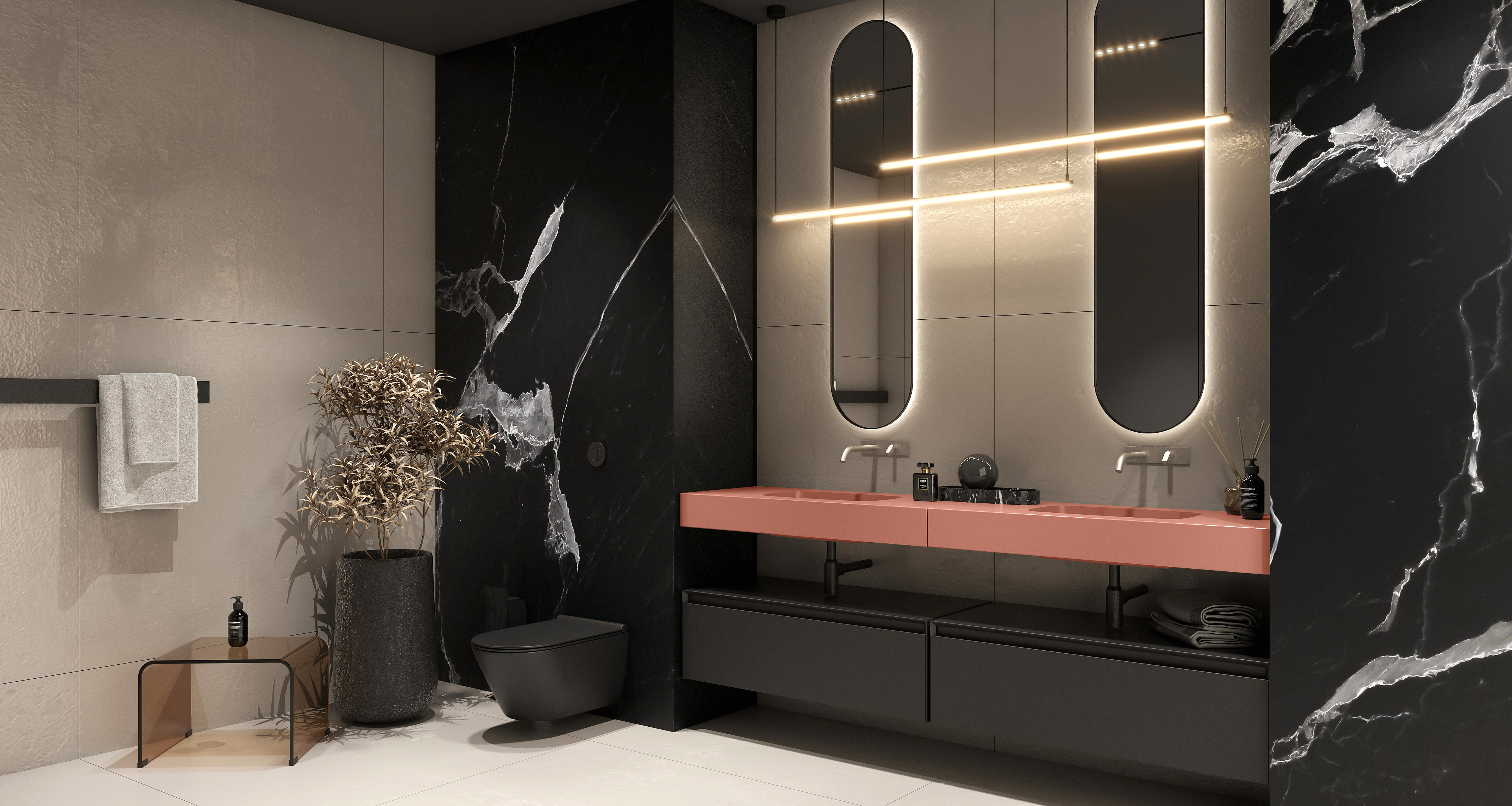 Elita Dimple umywalka 100,8x46 cm prostokątna ścienna terra pink matt RE041000026600