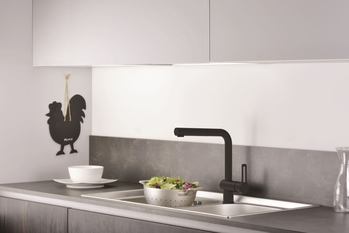 Paffoni Ringo bateria kuchenna stojąca czarna RIN185NO