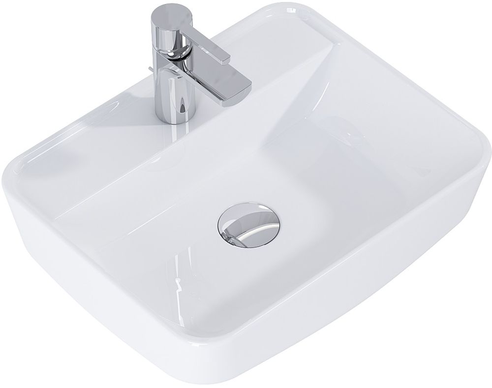 Elita Enzo umywalka 50x40 cm prostokątna nablatowa biała RE040500148060 - Wysyłka w 24h
