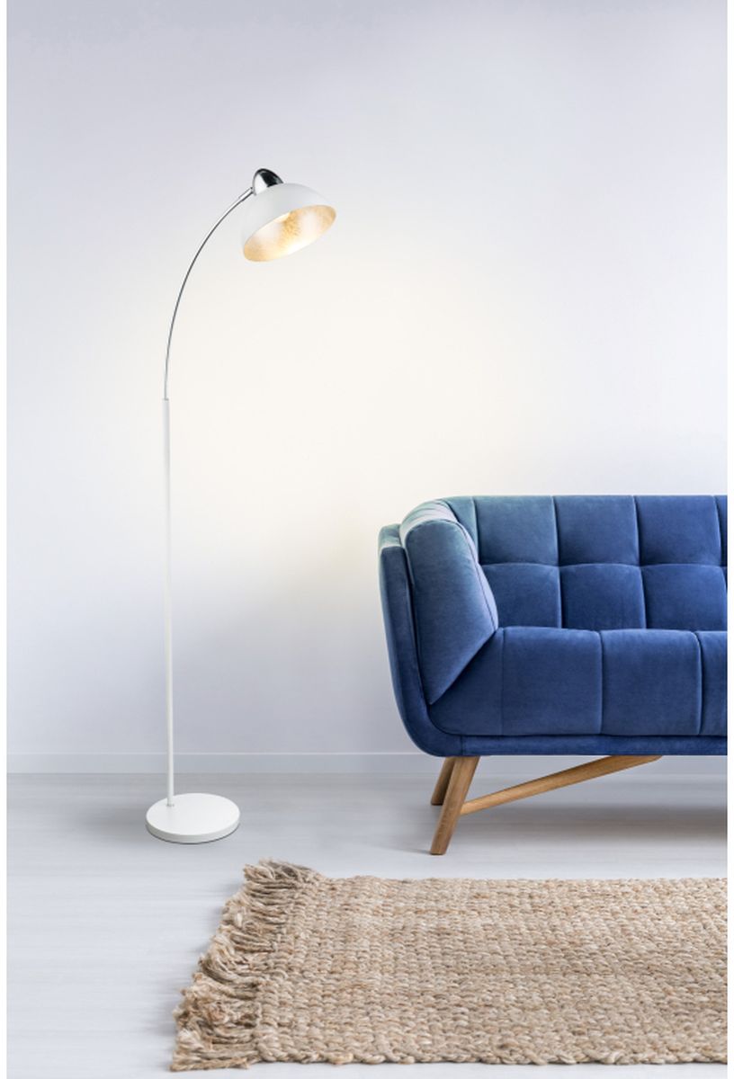 Globo Lighting Anita lampa stojąca 1x40W biała/chrom 24703SW