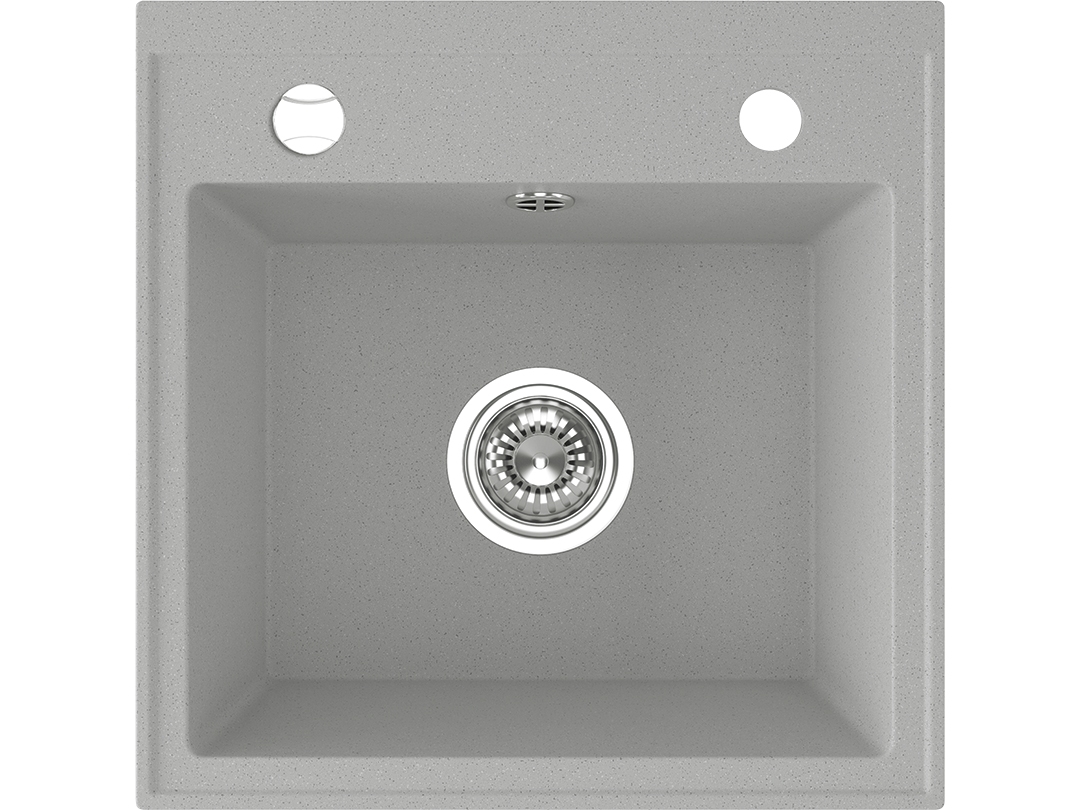 Laveo Trzynastka zlewozmywak granitowy 44x44 cm szary/grafitowy/onyx SBP510T