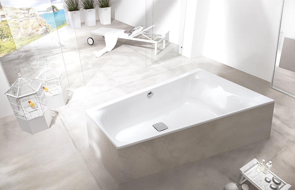 Hoesch Thasos wanna narożna 175x110 cm do zabudowy trapezowa prawa biała 3748.010