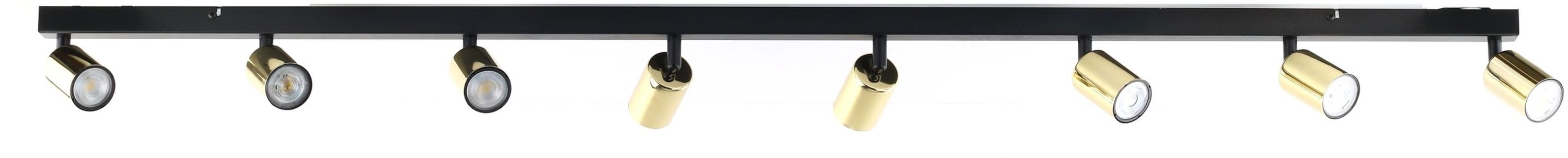 TK Lighting Top lampa podsufitowa 8x10 W czarna 5997