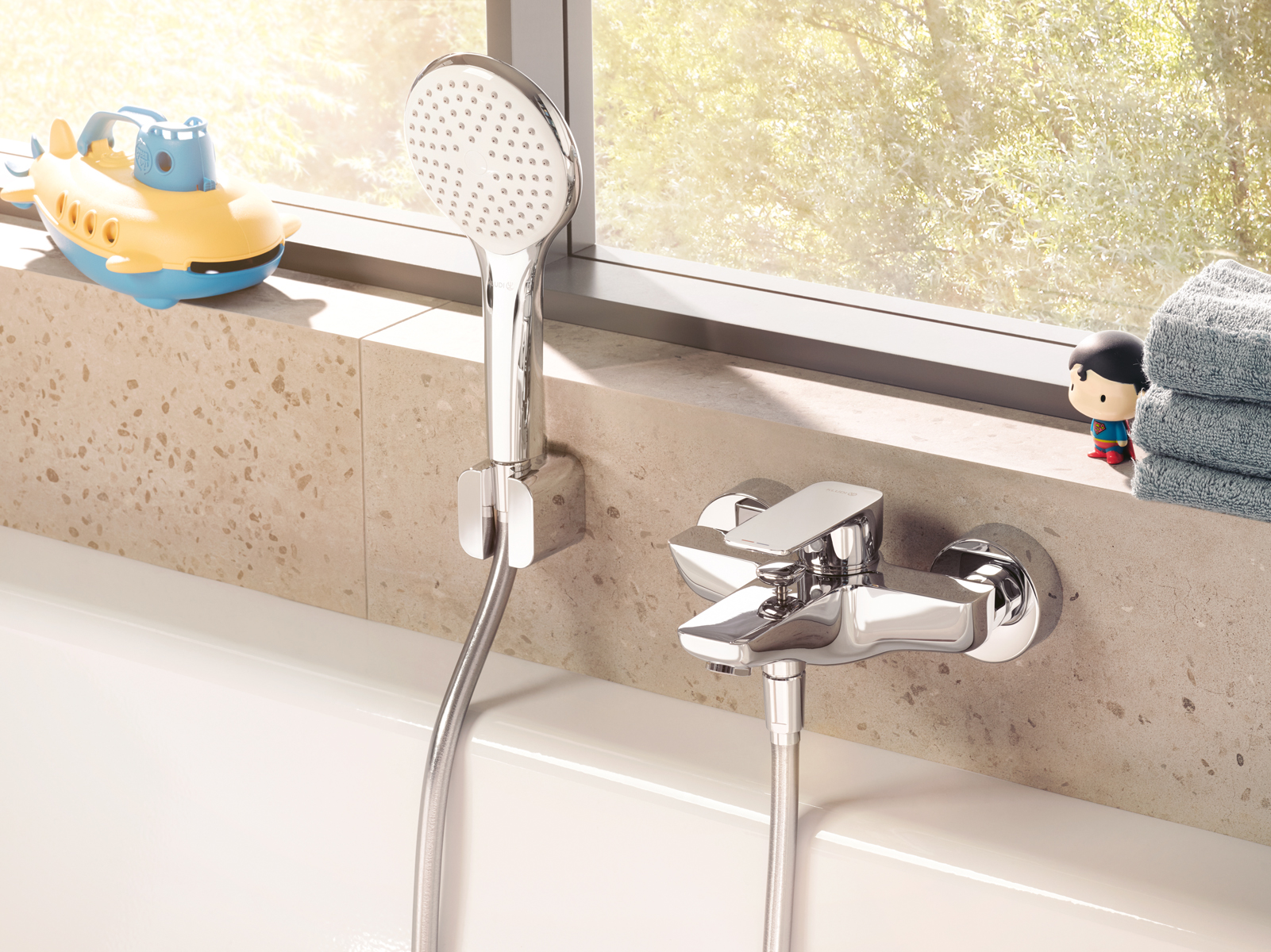 Kludi Pure&Style bateria wannowo-prysznicowa ścienna chrom 406810575