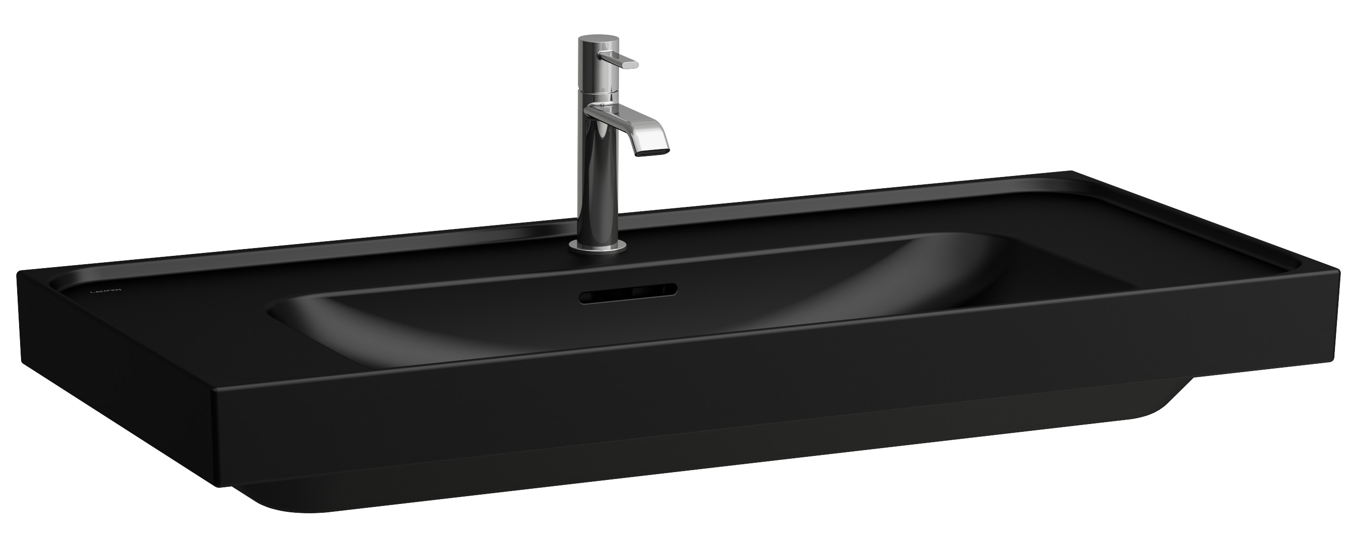 Laufen Meda umywalka 100x46 cm prostokątna ścienna-meblowa czarny mat H8101197161041