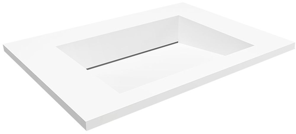 Cristalstone Linea Ideal umywalka 60x45 cm prostokątna wpuszczana biała U600-MCOLC/CR/BO