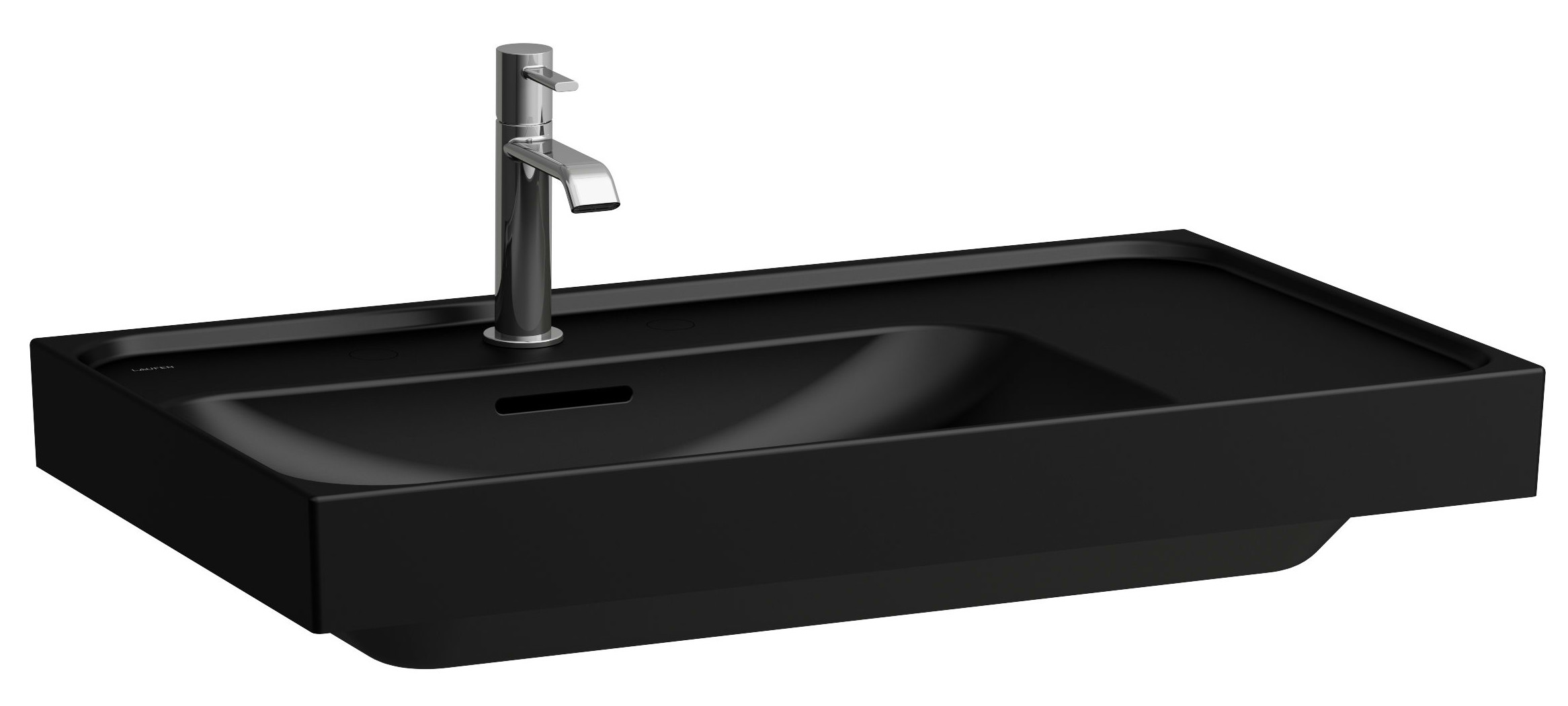 Laufen Meda umywalka 80x46 cm prostokątna ścienna-meblowa czarny mat H8171167161041