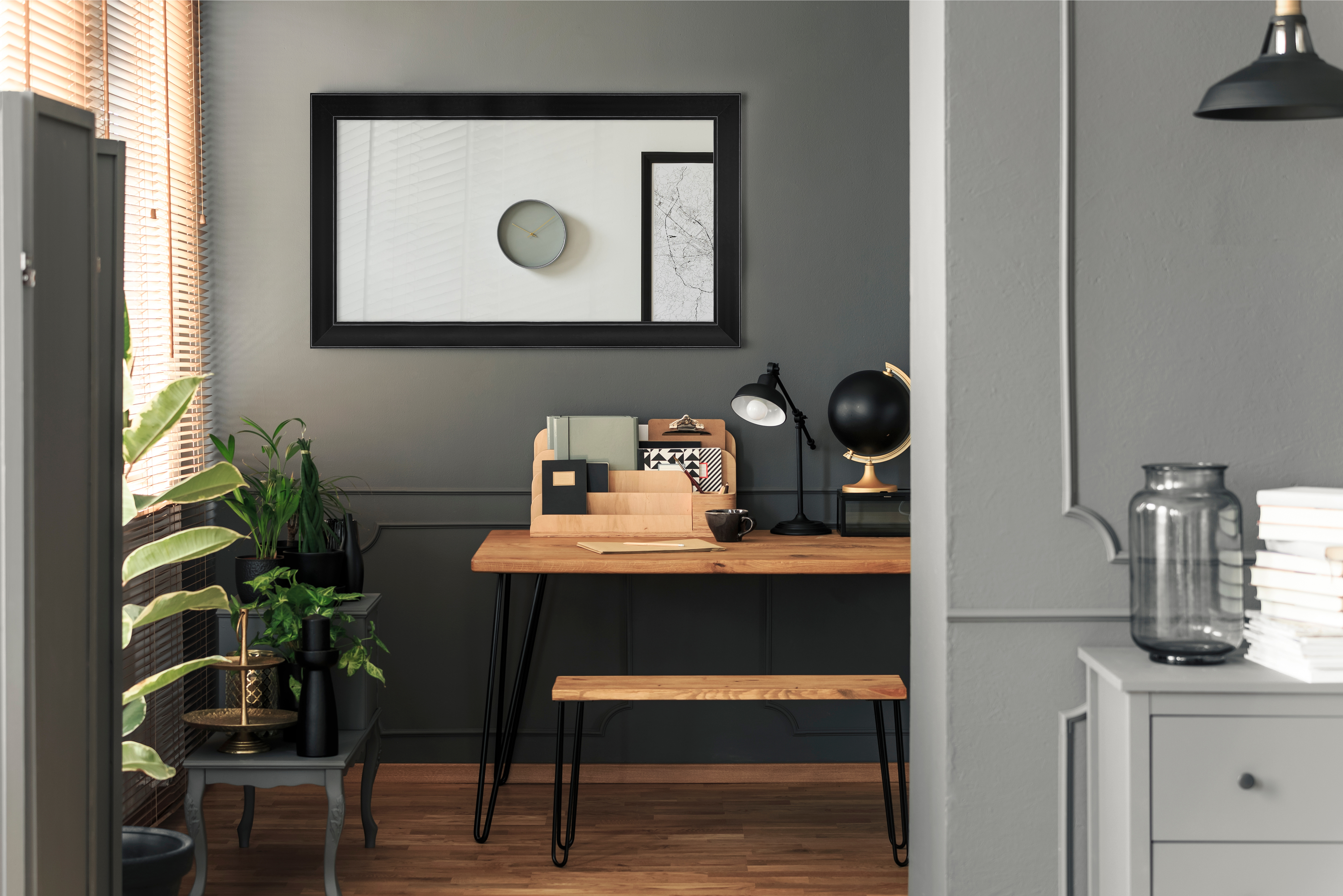 Ars Longa Provance lustro 83x63 cm prostokątne czarne PROVANCE5070-C