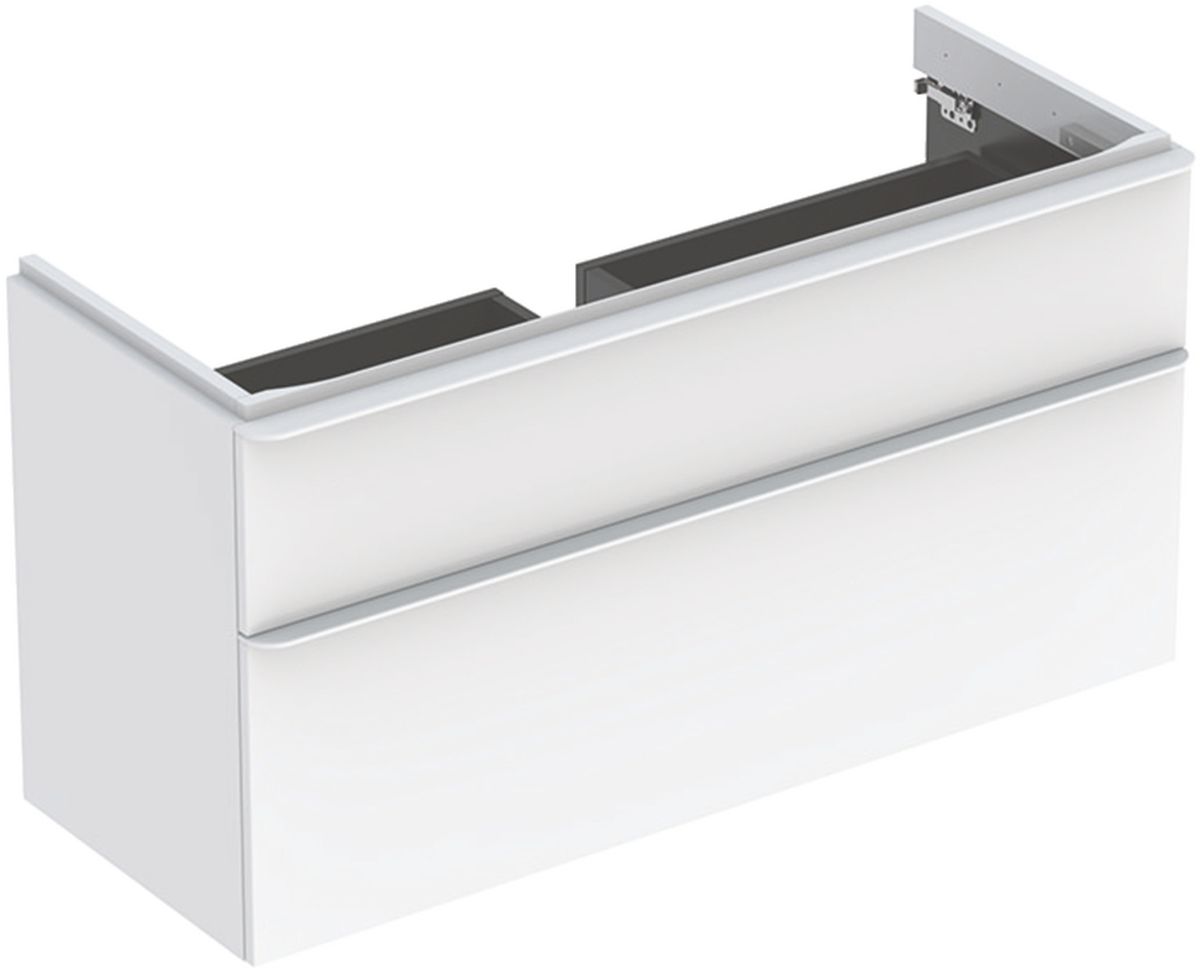 Geberit Smyle Square szafka 118,4 cm podumywalkowa wisząca biały połysk 500.355.00.1