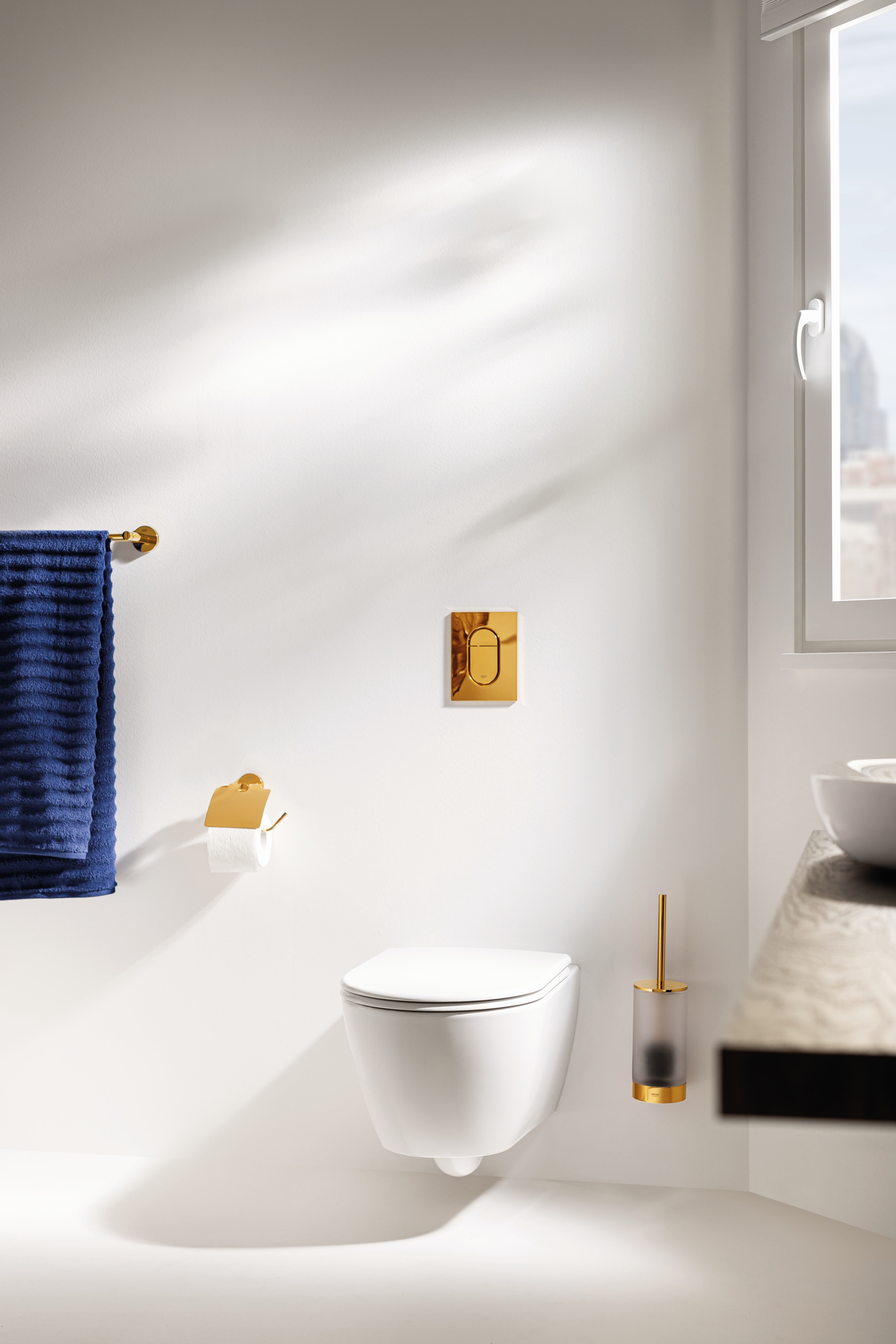 Grohe Essentials uchwyt na papier toaletowy z pokrywą cool sunrise 40367GL1