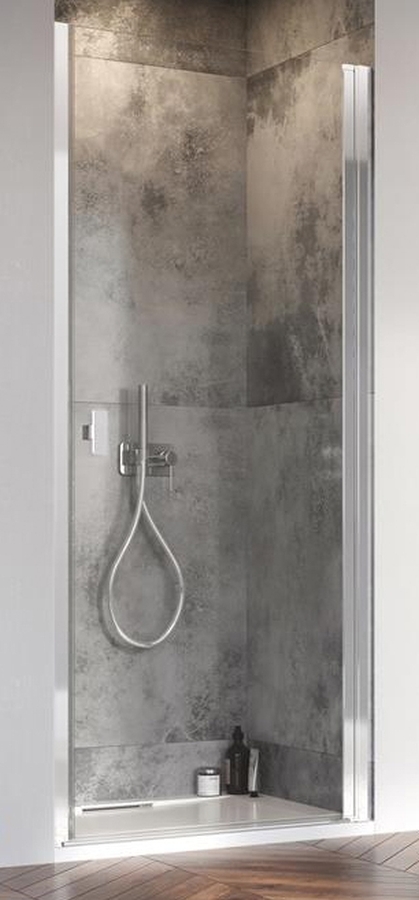 Radaway Nes DWJ I drzwi prysznicowe 80 cm wnękowe prawe chrom/szkło przezroczyste 10026080-01-01R