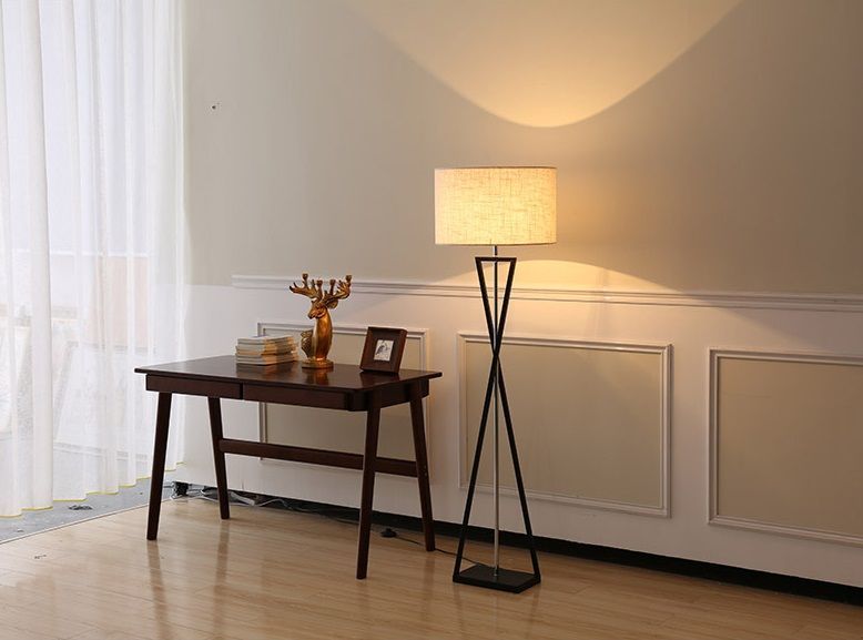 Abigali Sand Glass lampa stojąca 1x40 W biała-czarna FSG-W-E27 - Wysyłka w 24h