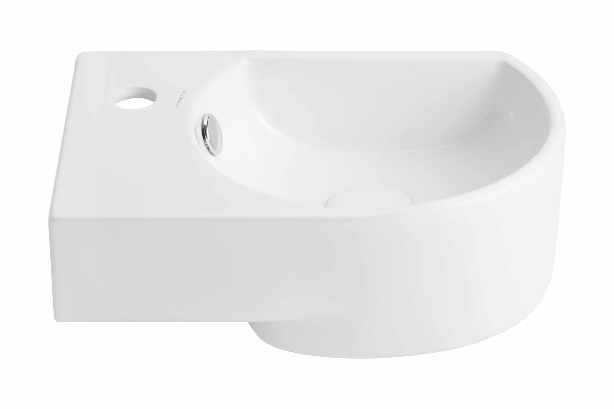 Uptrend Devo umywalka 40,5x27 cm narożna ścienna biała STR4295A