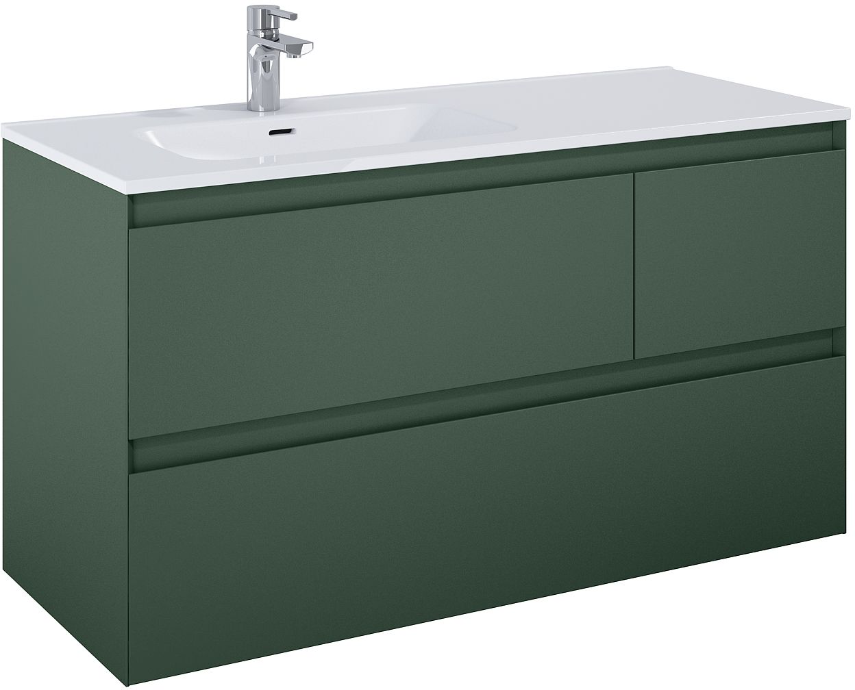 Elita Split szafka 120x45,8x63,5 cm podumywalkowa wisząca lewa forest green matt RE012006157010
