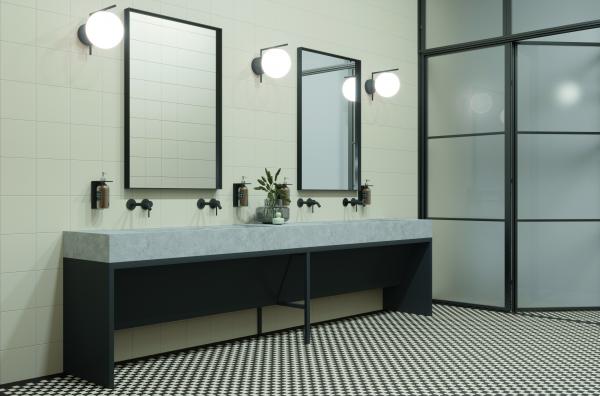 Paradyż Modernizm mozaika ścienno-podłogowa 30,9x30,9 cm prasowana mix C czarny/szary