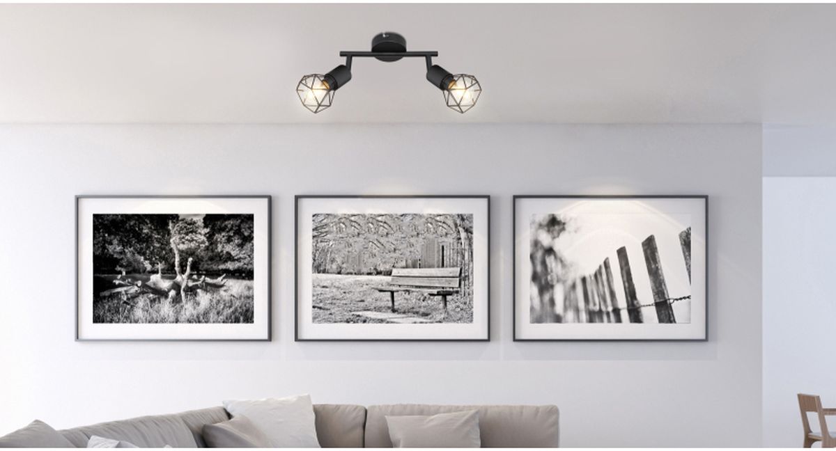 Globo Lighting Xara I lampa podsufitowa 2x40W czarny 54802S-2